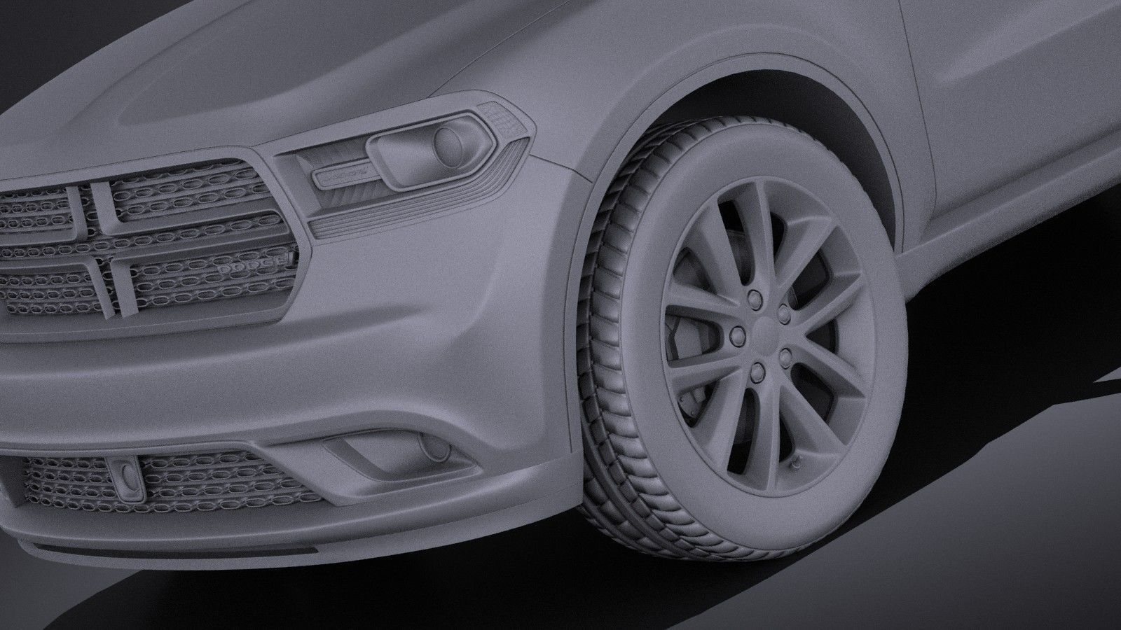 Dodge Durango 2014 VRAY 3D model_9