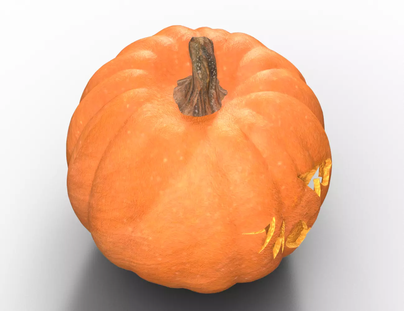 Evil pumpkin Low-poly 3D model_11