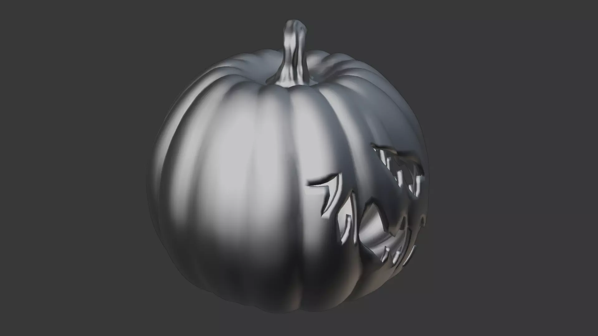 Evil pumpkin Low-poly 3D model_17