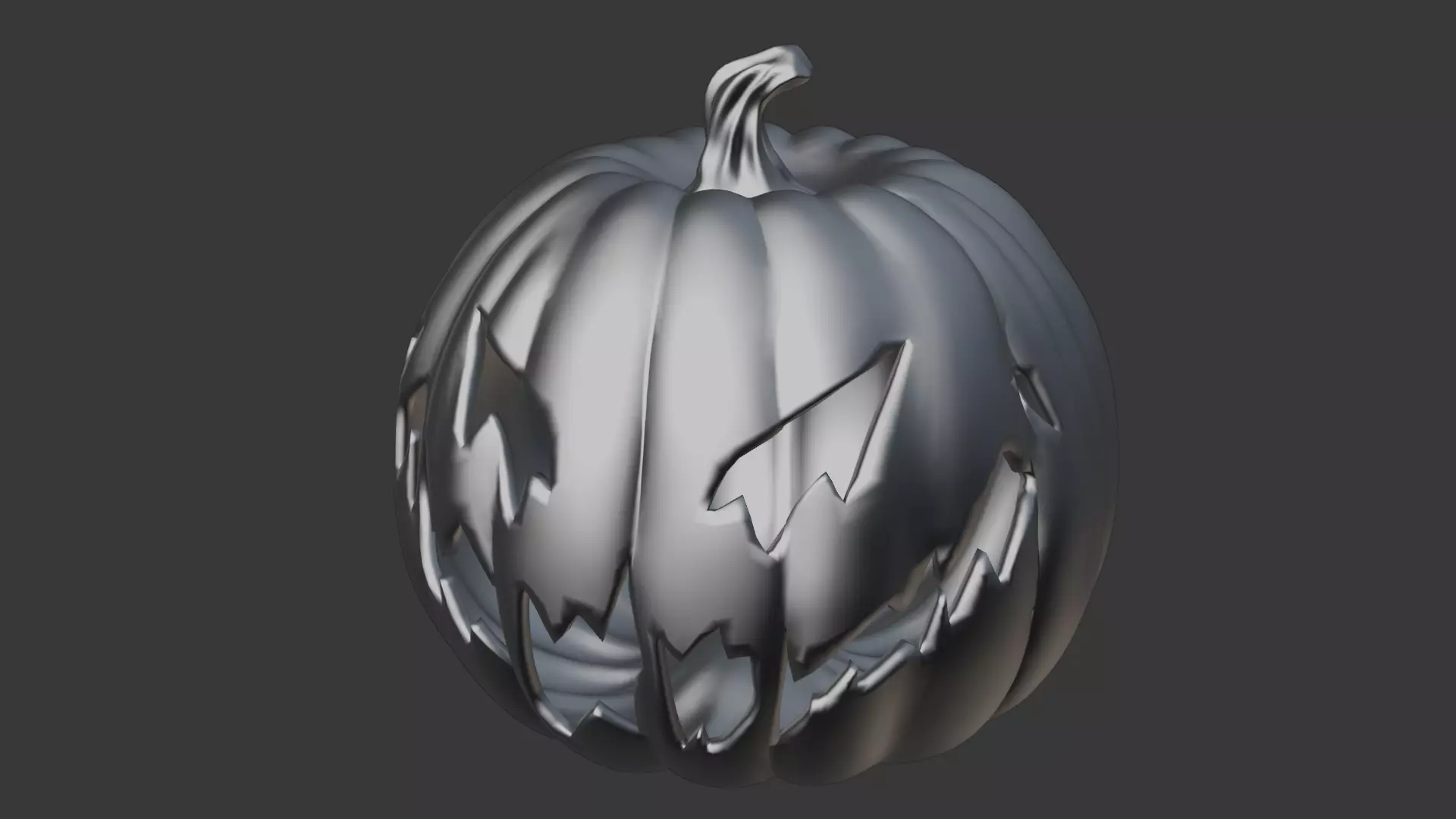 Evil pumpkin Low-poly 3D model_12