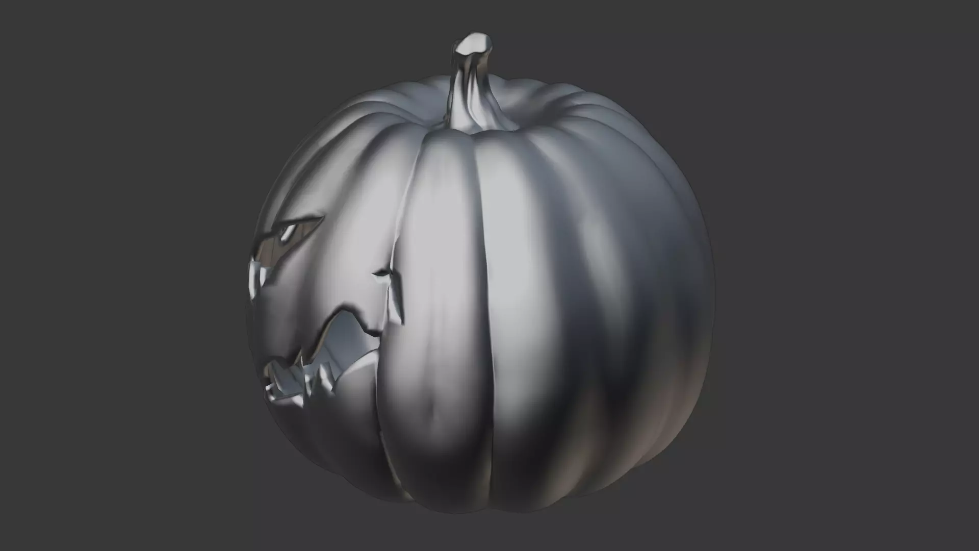 Evil pumpkin Low-poly 3D model_21