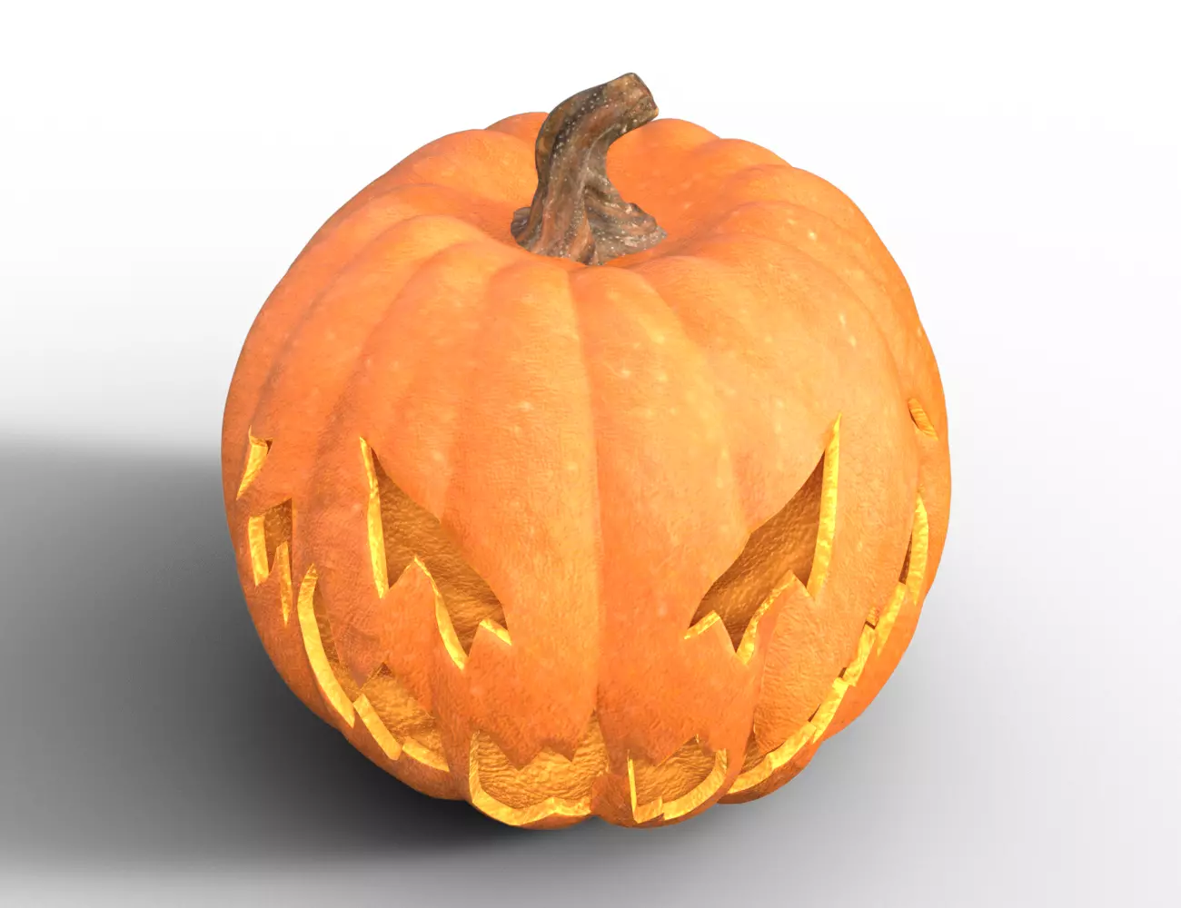 Evil pumpkin Low-poly 3D model_8