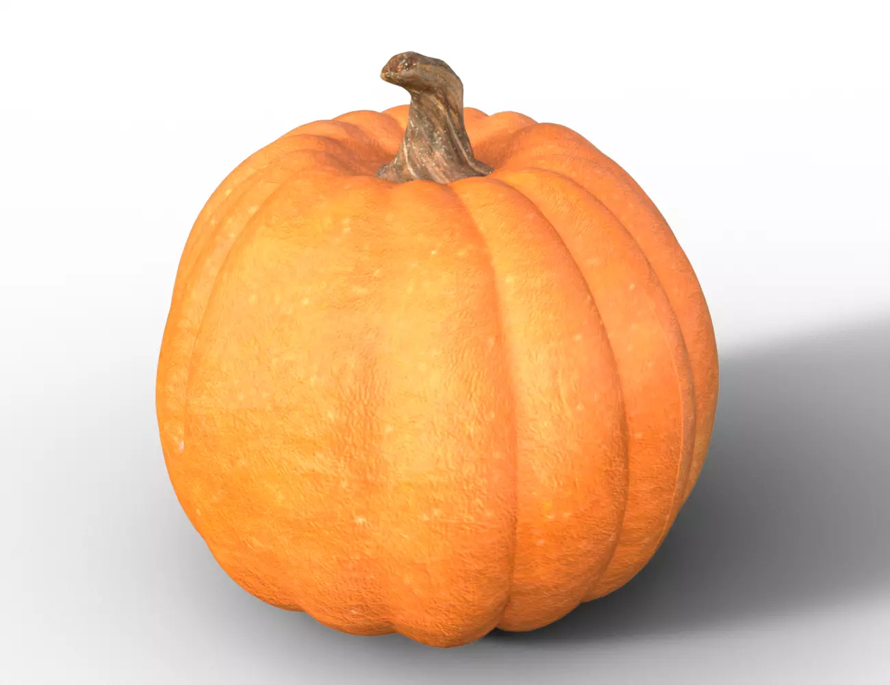 Evil pumpkin Low-poly 3D model_6