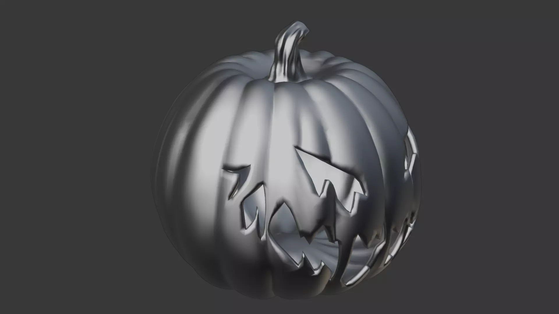Evil pumpkin Low-poly 3D model_15