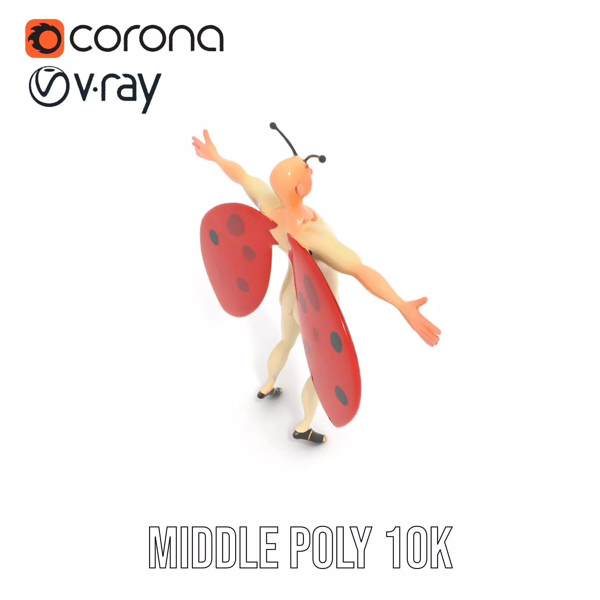 Ladybug Costume Fun model pack Low-poly 3D model_6