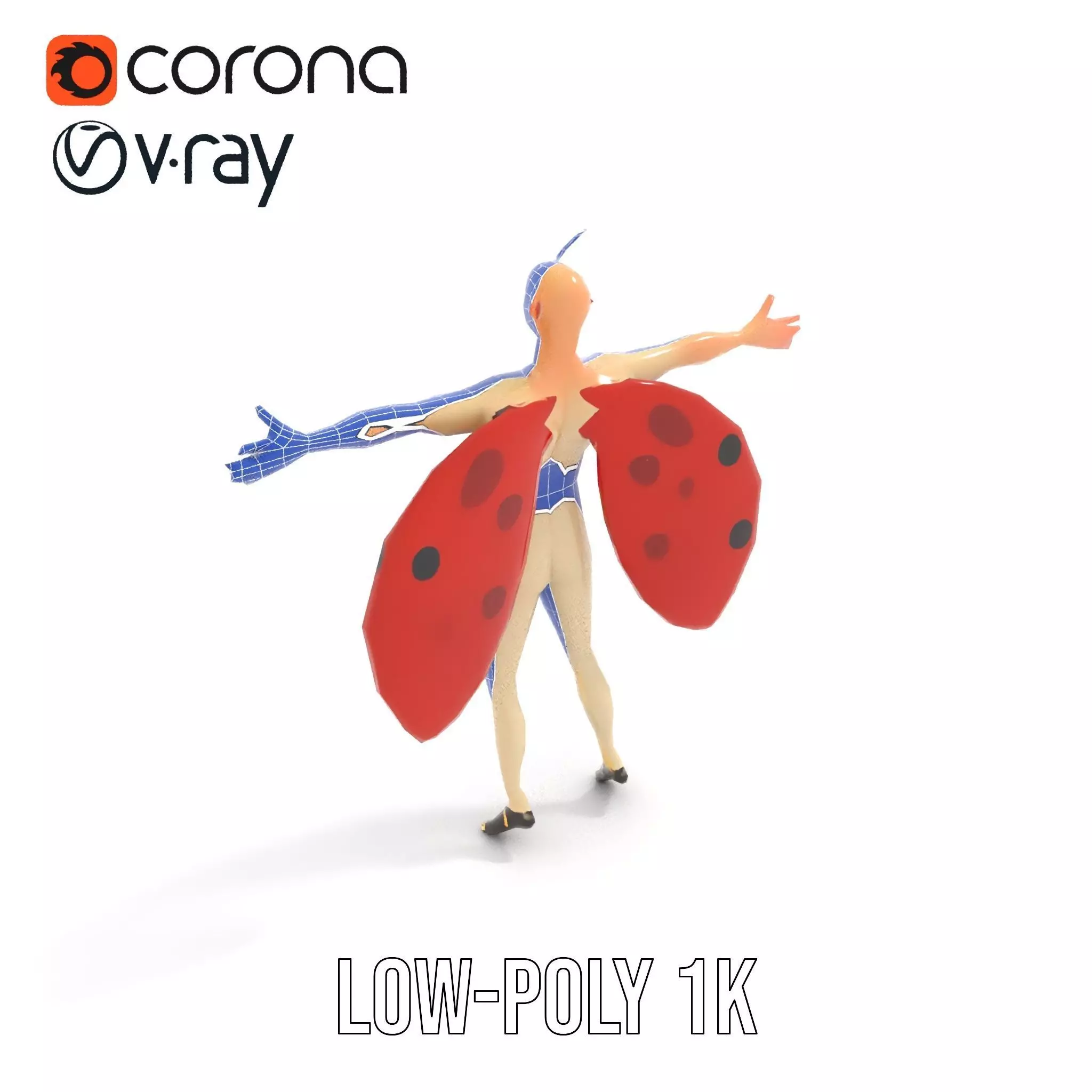 Ladybug Costume Fun model pack Low-poly 3D model_29
