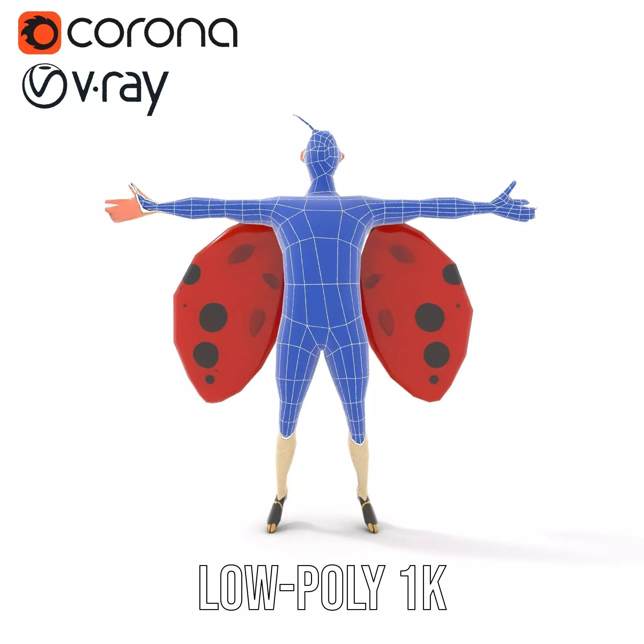 Ladybug Costume Fun model pack Low-poly 3D model_26