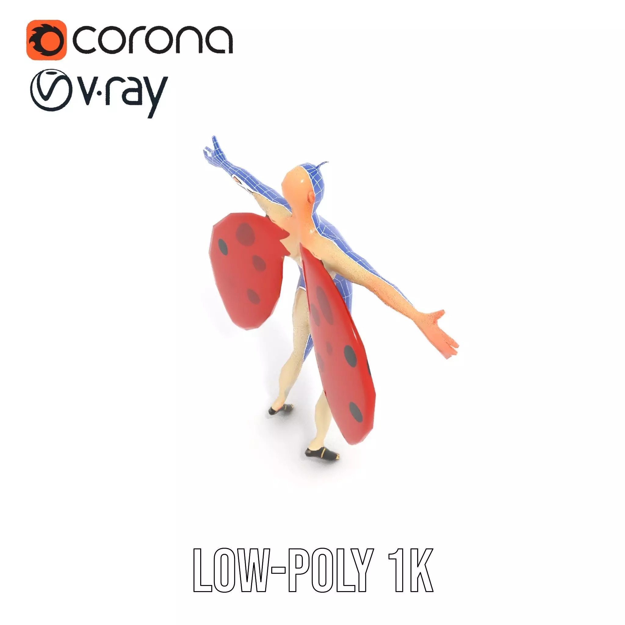 Ladybug Costume Fun model pack Low-poly 3D model_32