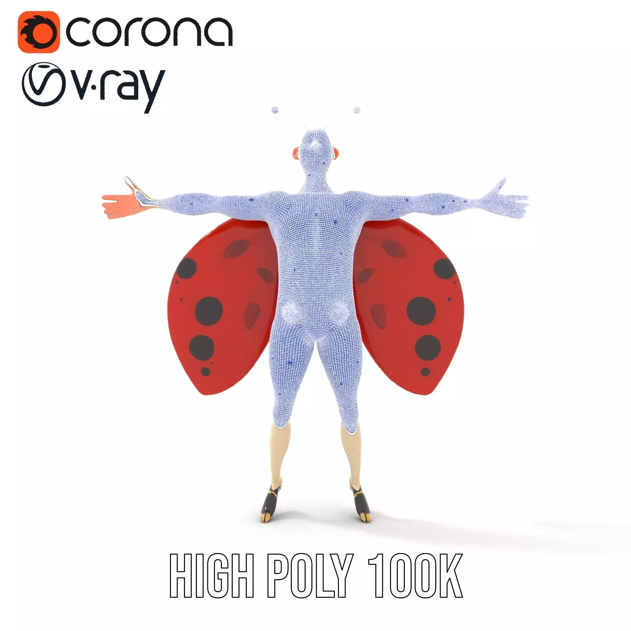 Ladybug Costume Fun model pack Low-poly 3D model_34
