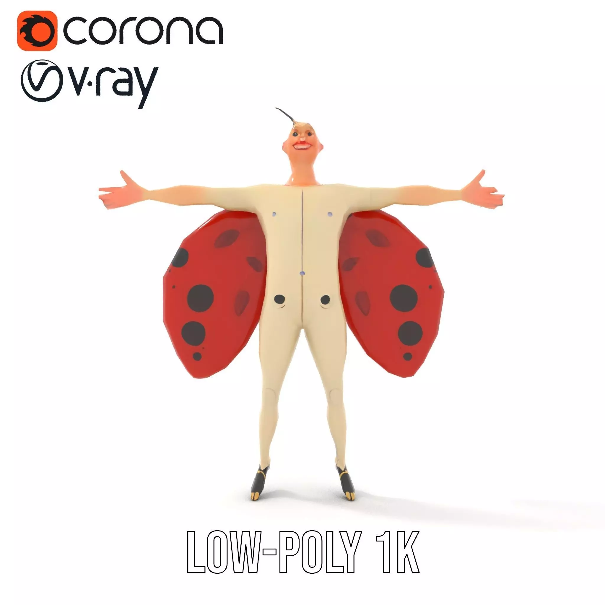 Ladybug Costume Fun model pack Low-poly 3D model_15