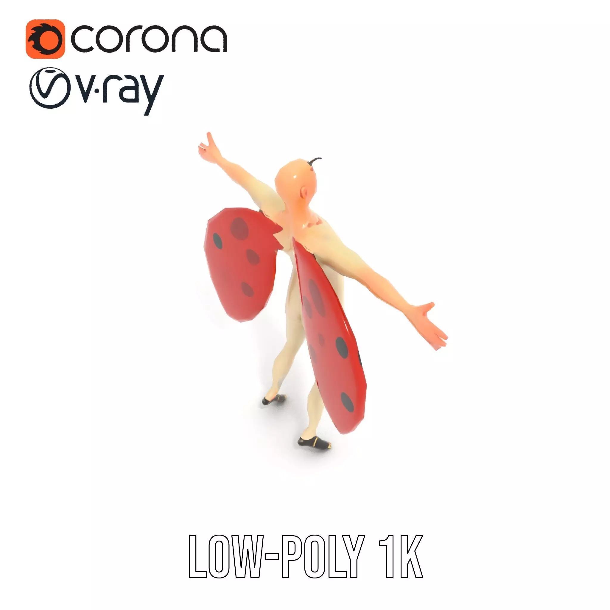 Ladybug Costume Fun model pack Low-poly 3D model_13