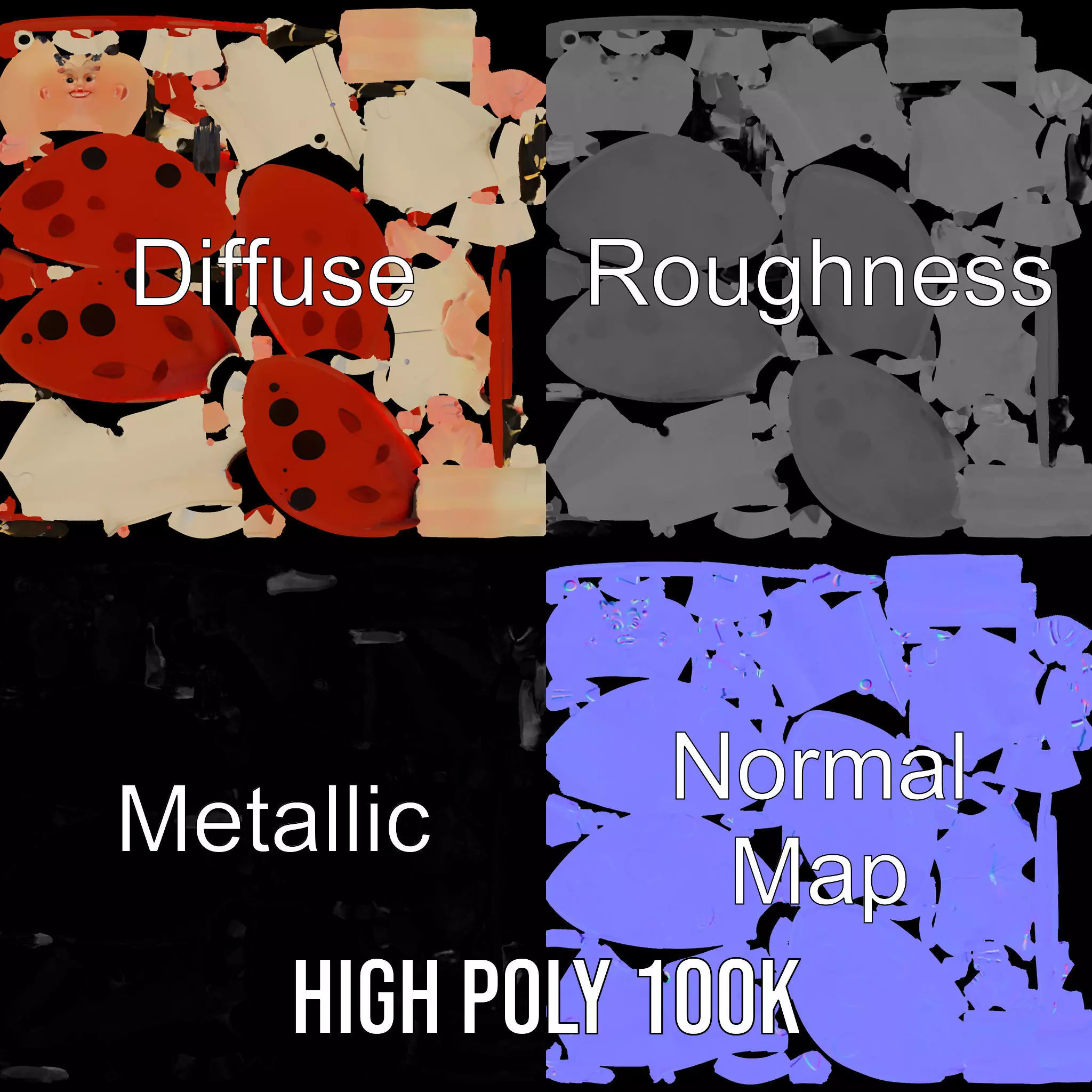 Ladybug Costume Fun model pack Low-poly 3D model_4