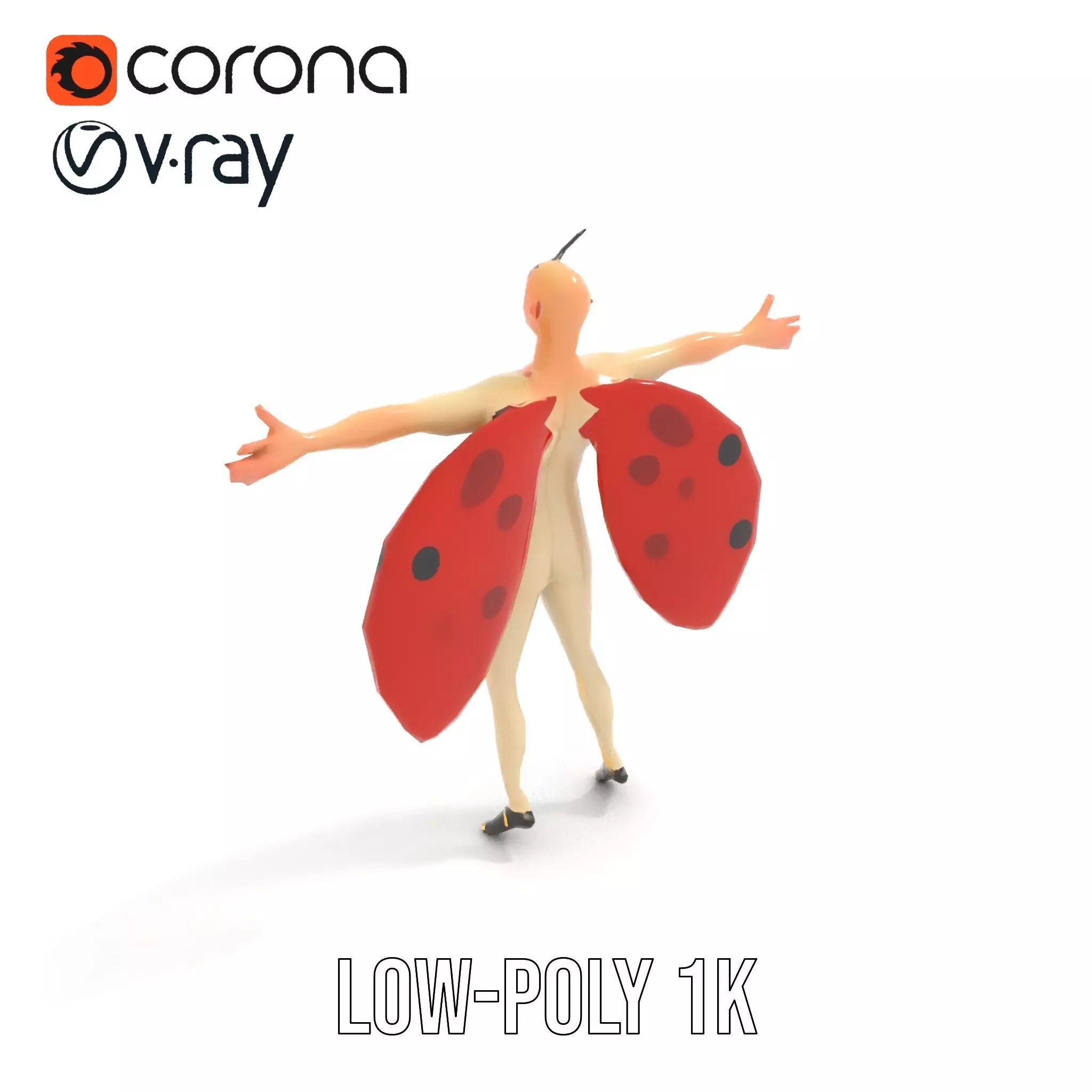 Ladybug Costume Fun model pack Low-poly 3D model_8