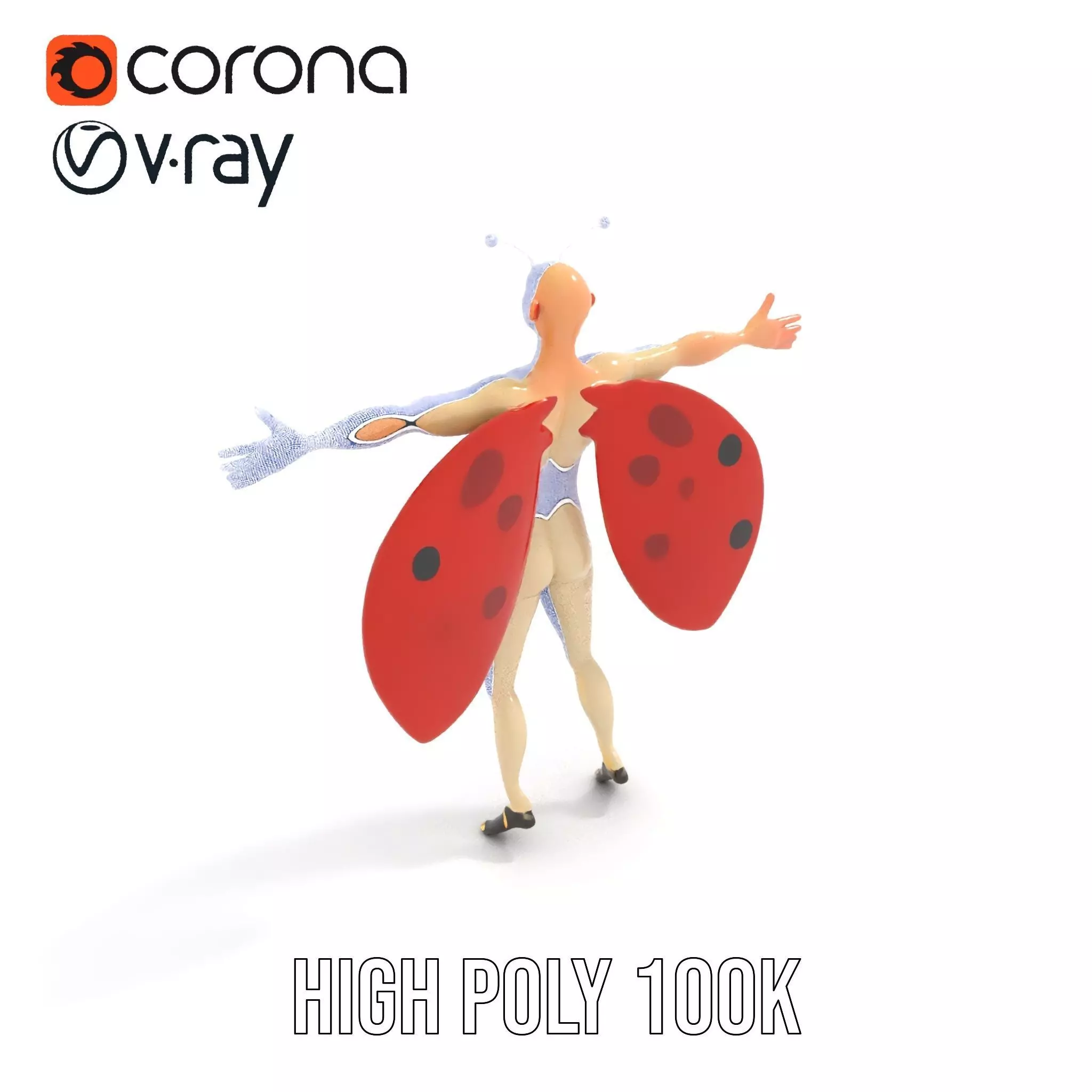 Ladybug Costume Fun model pack Low-poly 3D model_30