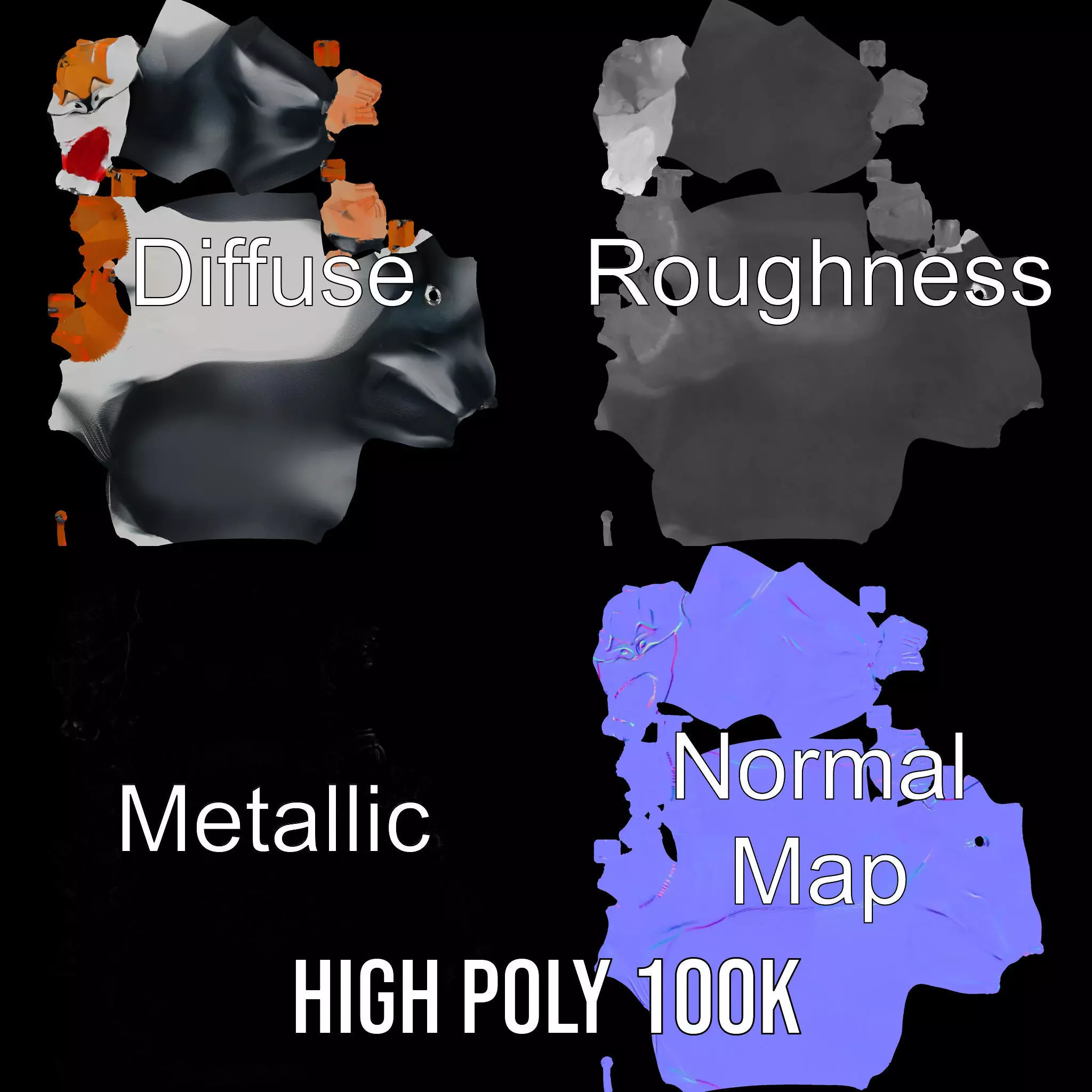 Festive Penguin Holiday model pack Low-poly 3D model_4