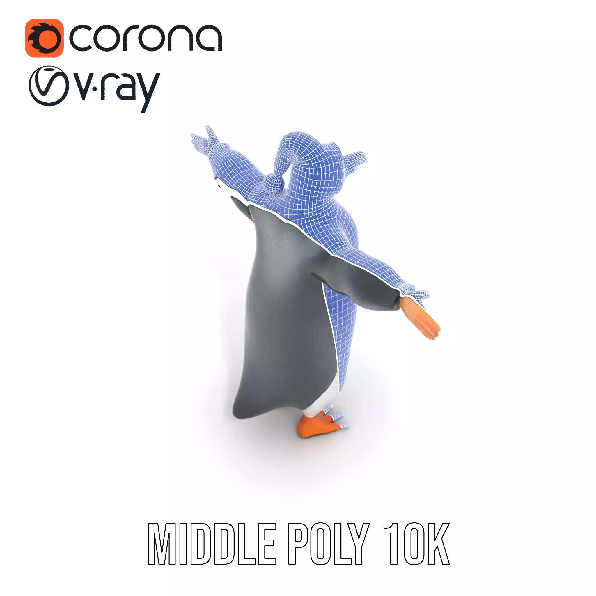 Festive Penguin Holiday model pack Low-poly 3D model_22