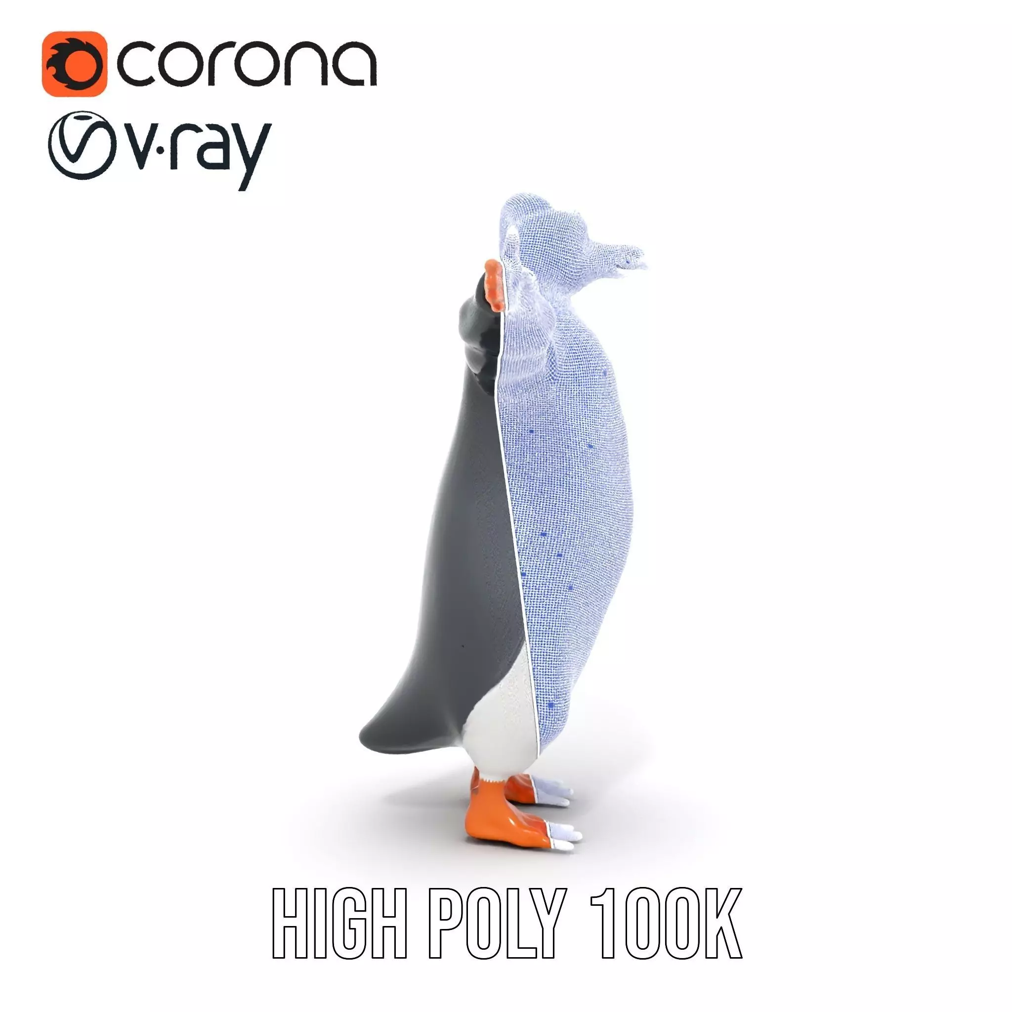 Festive Penguin Holiday model pack Low-poly 3D model_35
