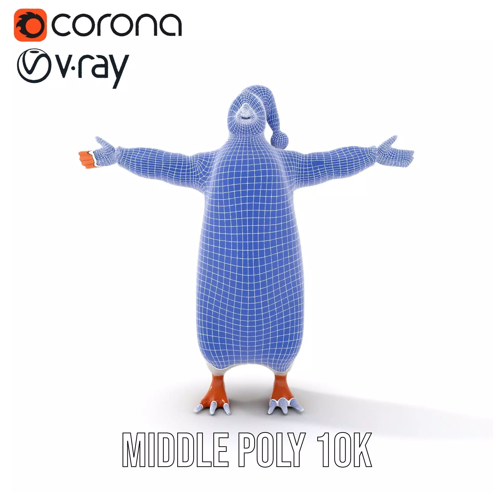Festive Penguin Holiday model pack Low-poly 3D model_27