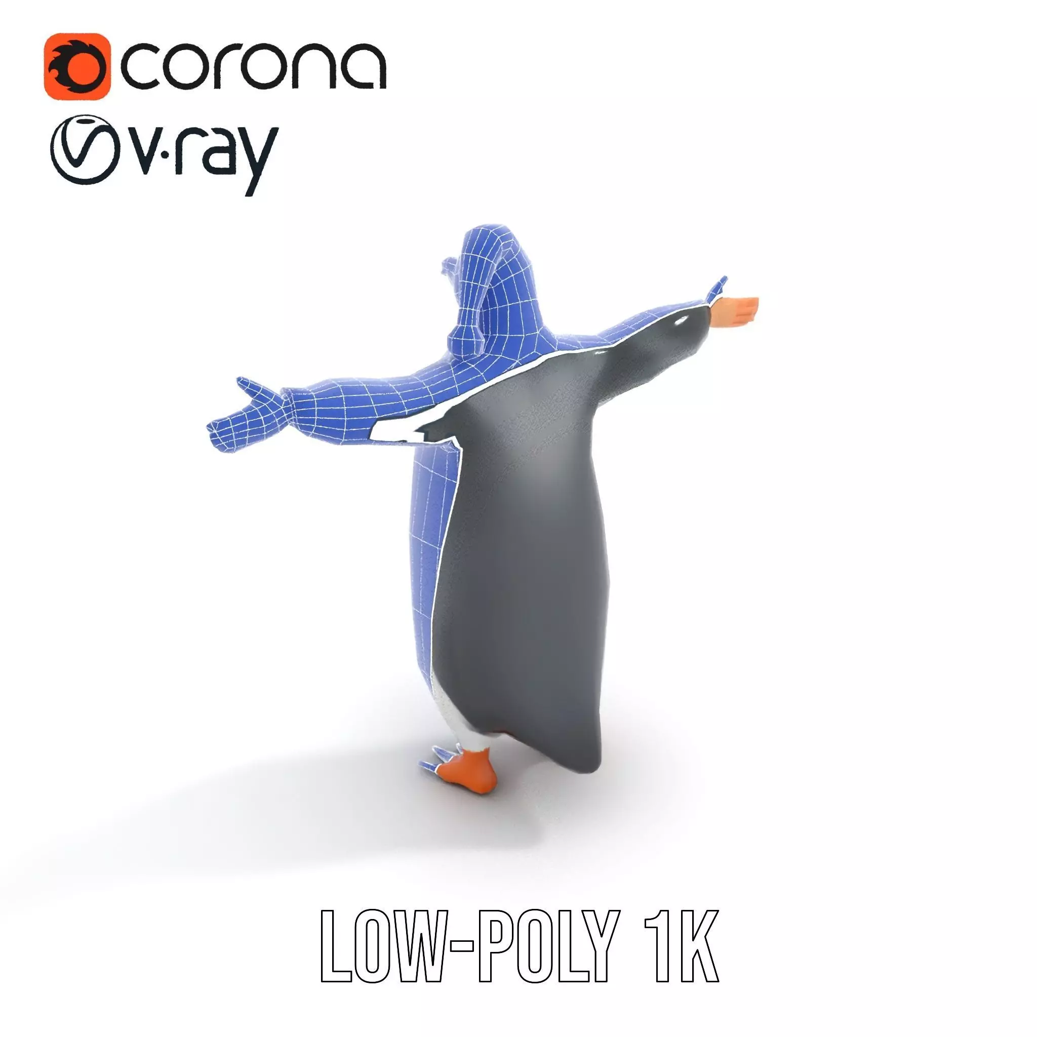 Festive Penguin Holiday model pack Low-poly 3D model_23