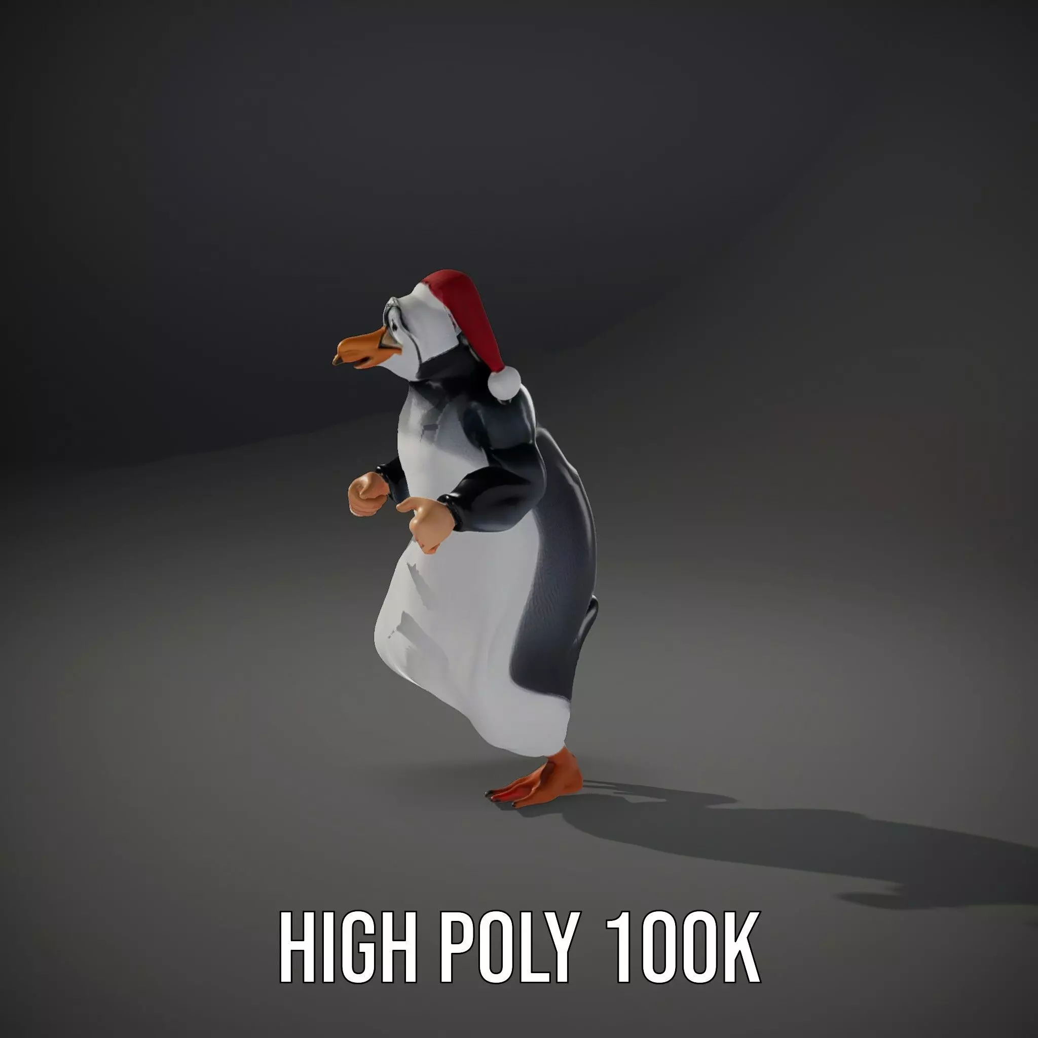 Festive Penguin Holiday model pack Low-poly 3D model_10