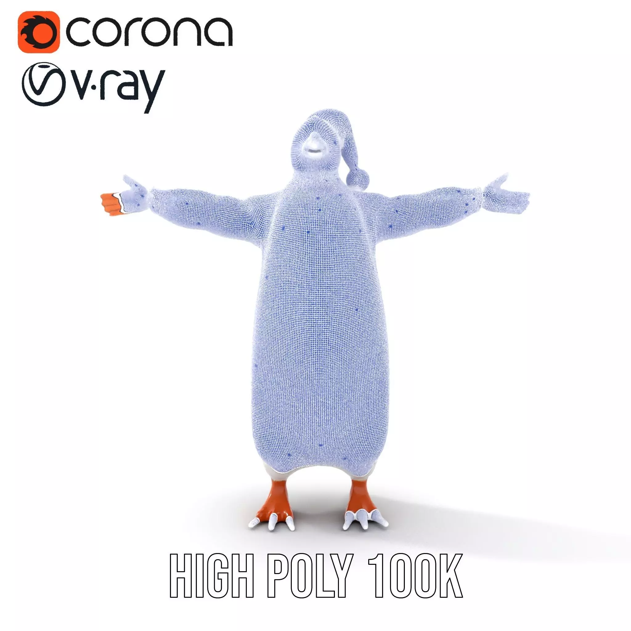 Festive Penguin Holiday model pack Low-poly 3D model_34