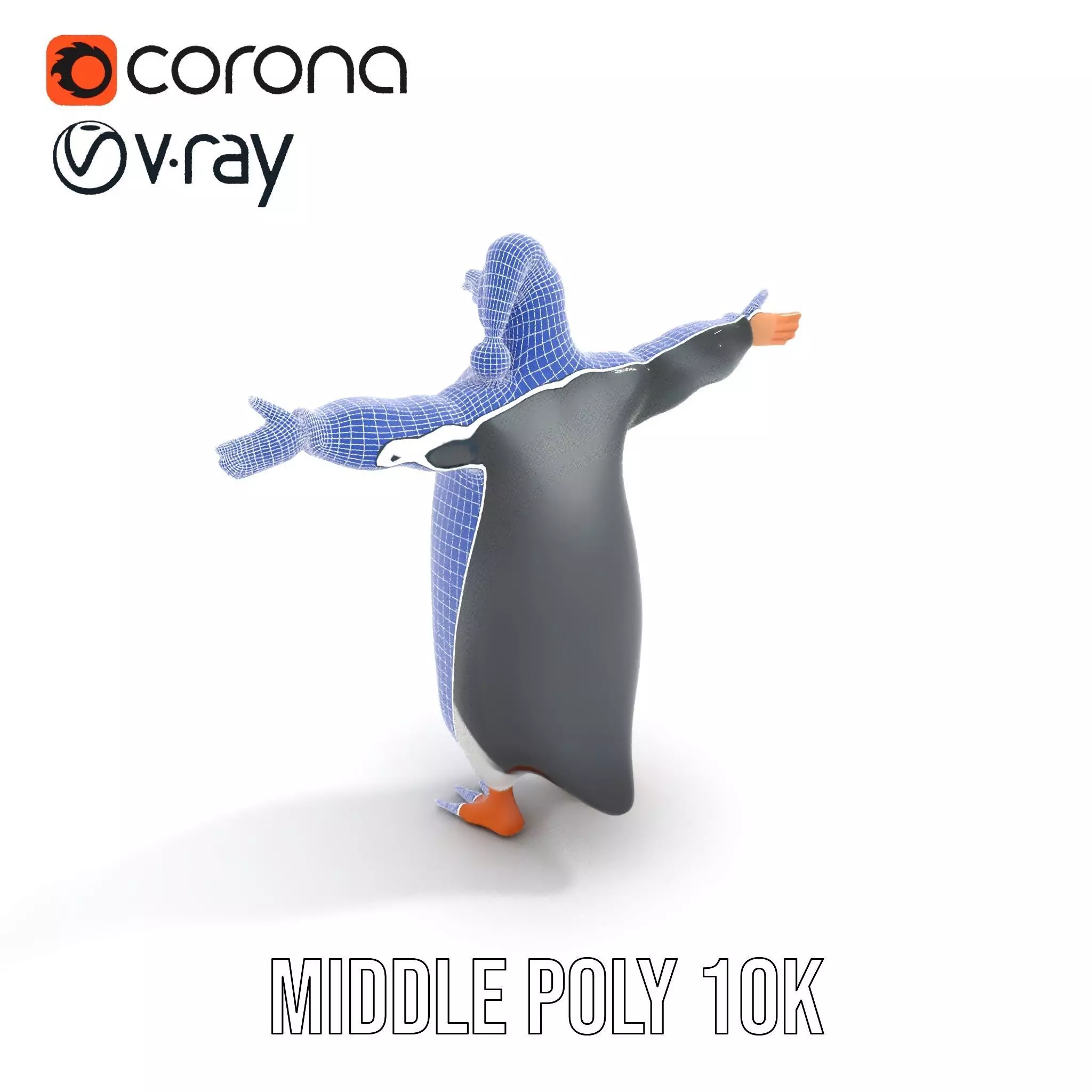 Festive Penguin Holiday model pack Low-poly 3D model_30