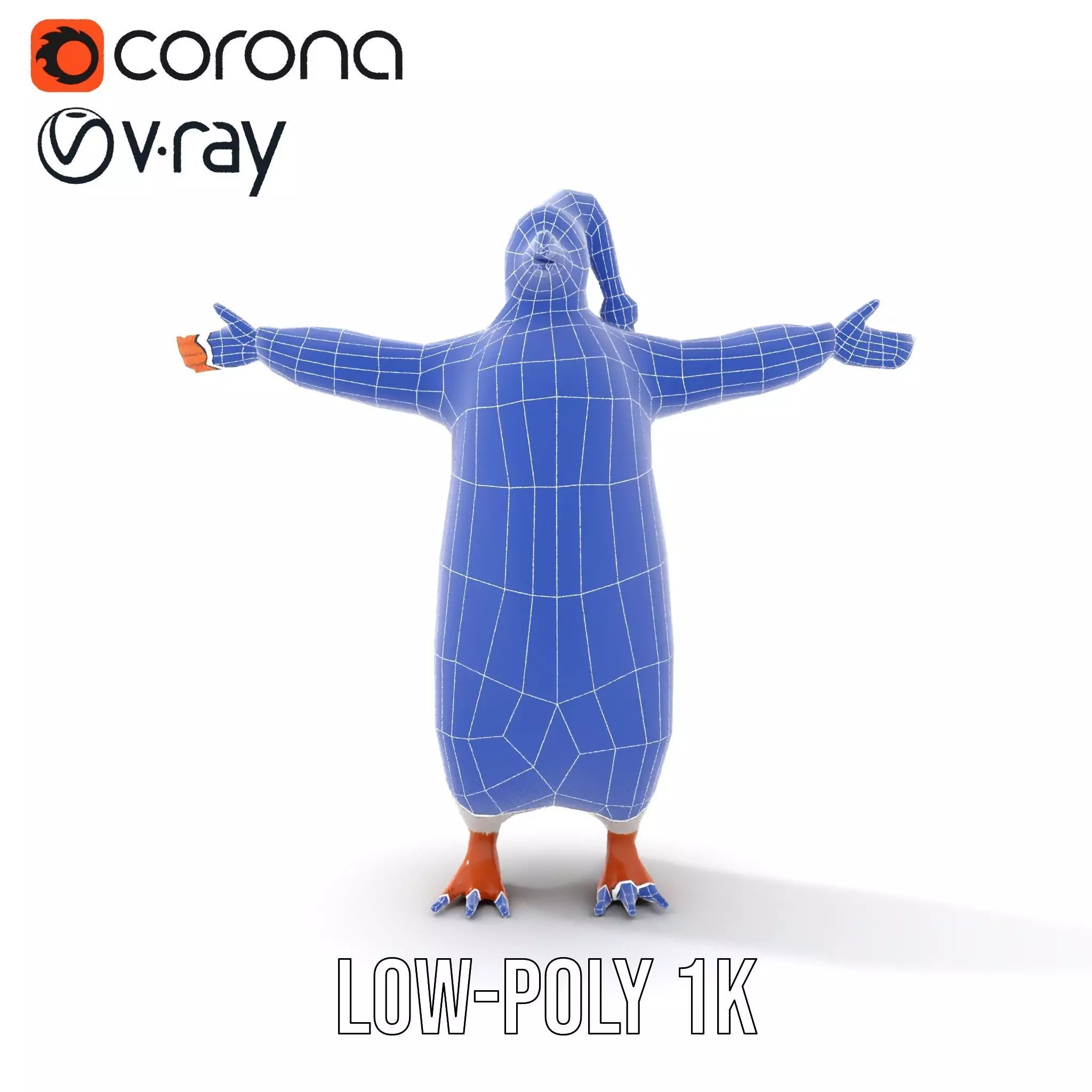 Festive Penguin Holiday model pack Low-poly 3D model_26