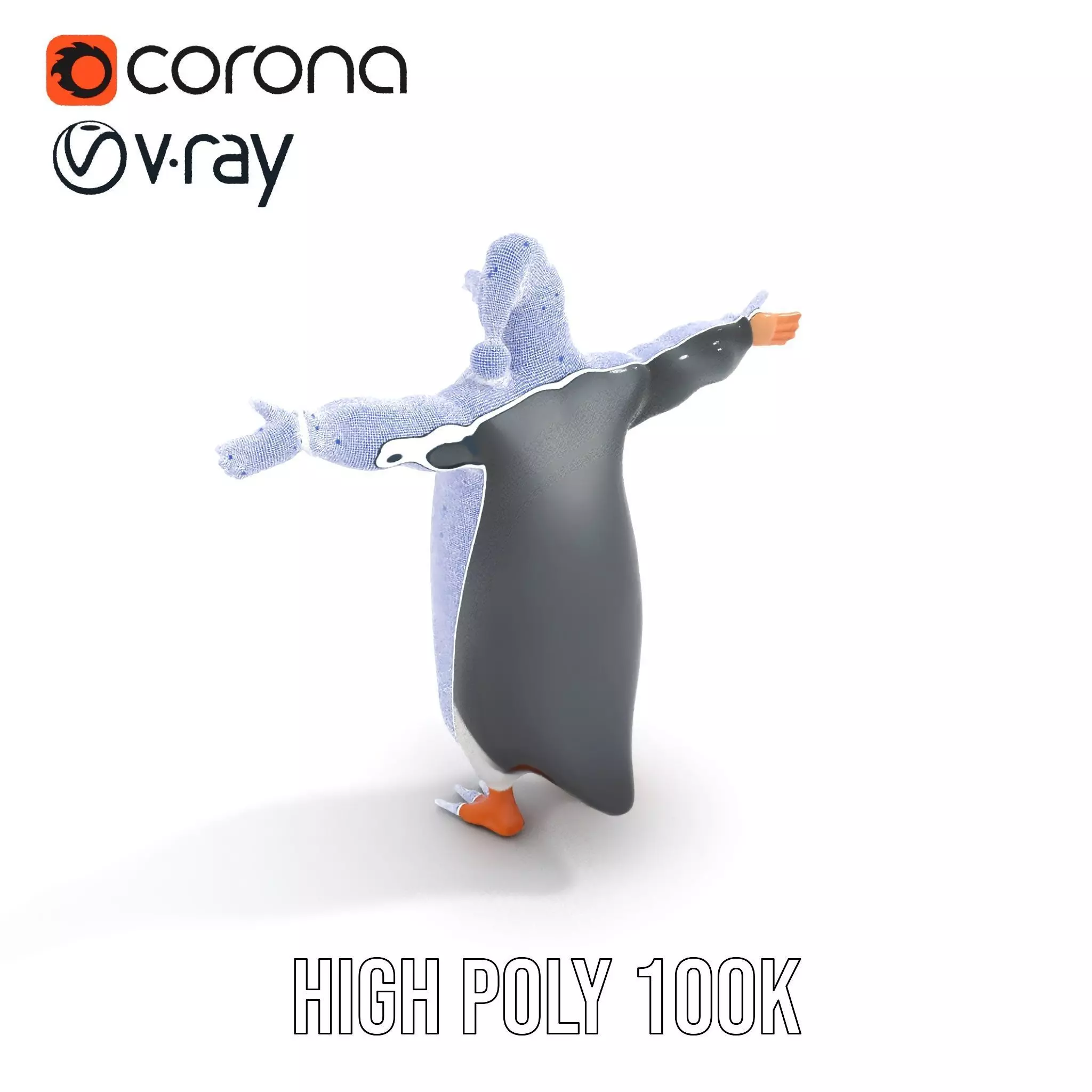 Festive Penguin Holiday model pack Low-poly 3D model_29