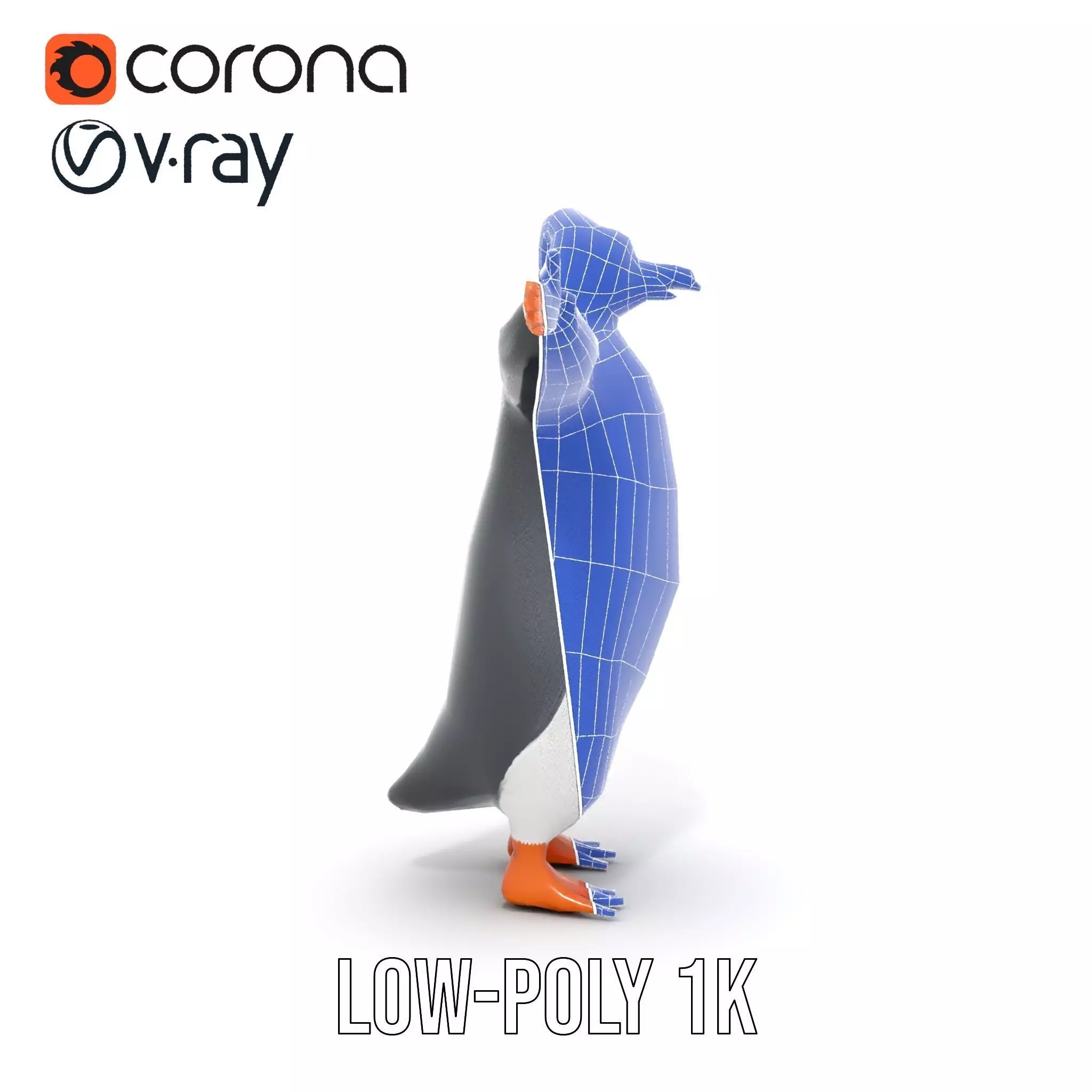 Festive Penguin Holiday model pack Low-poly 3D model_28