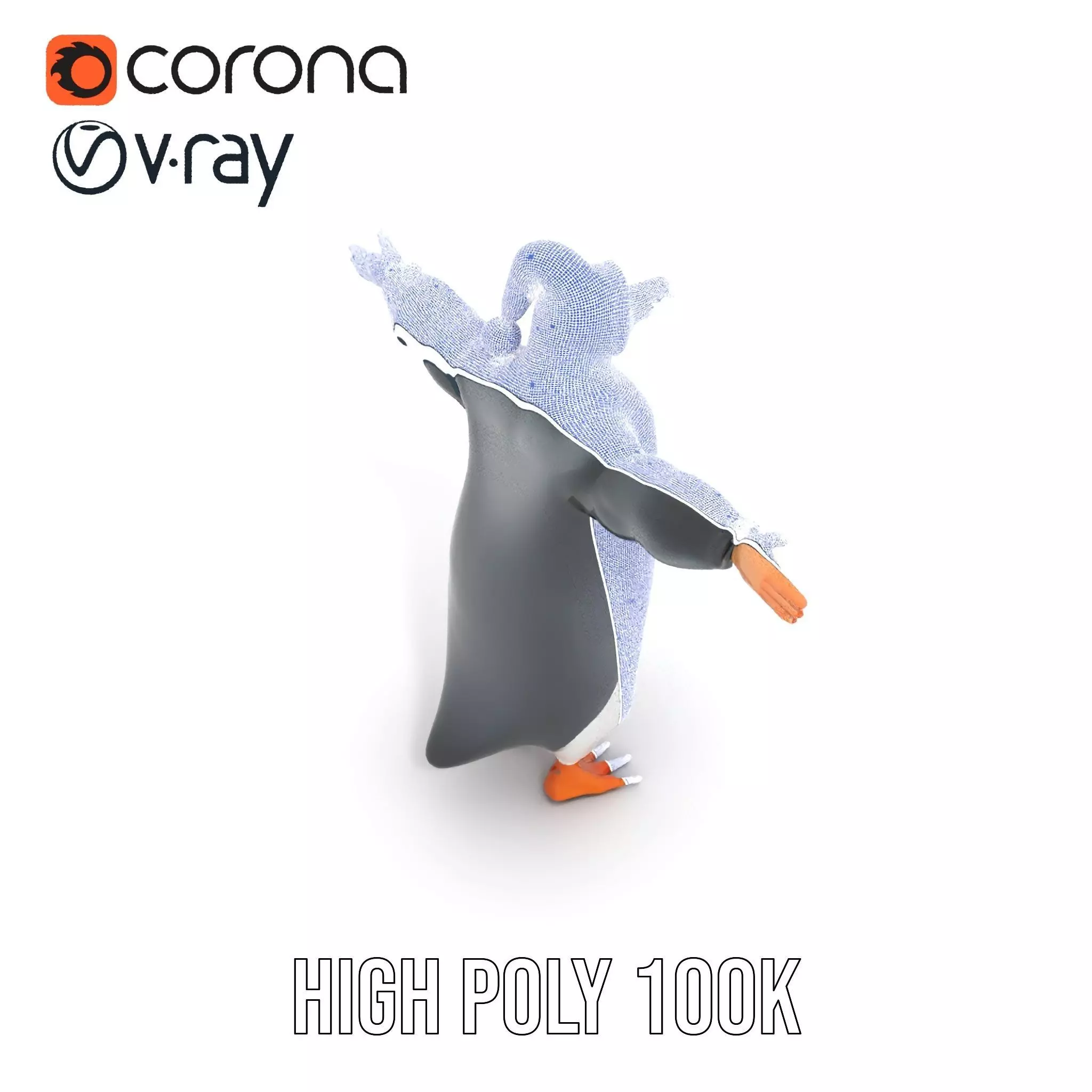 Festive Penguin Holiday model pack Low-poly 3D model_32