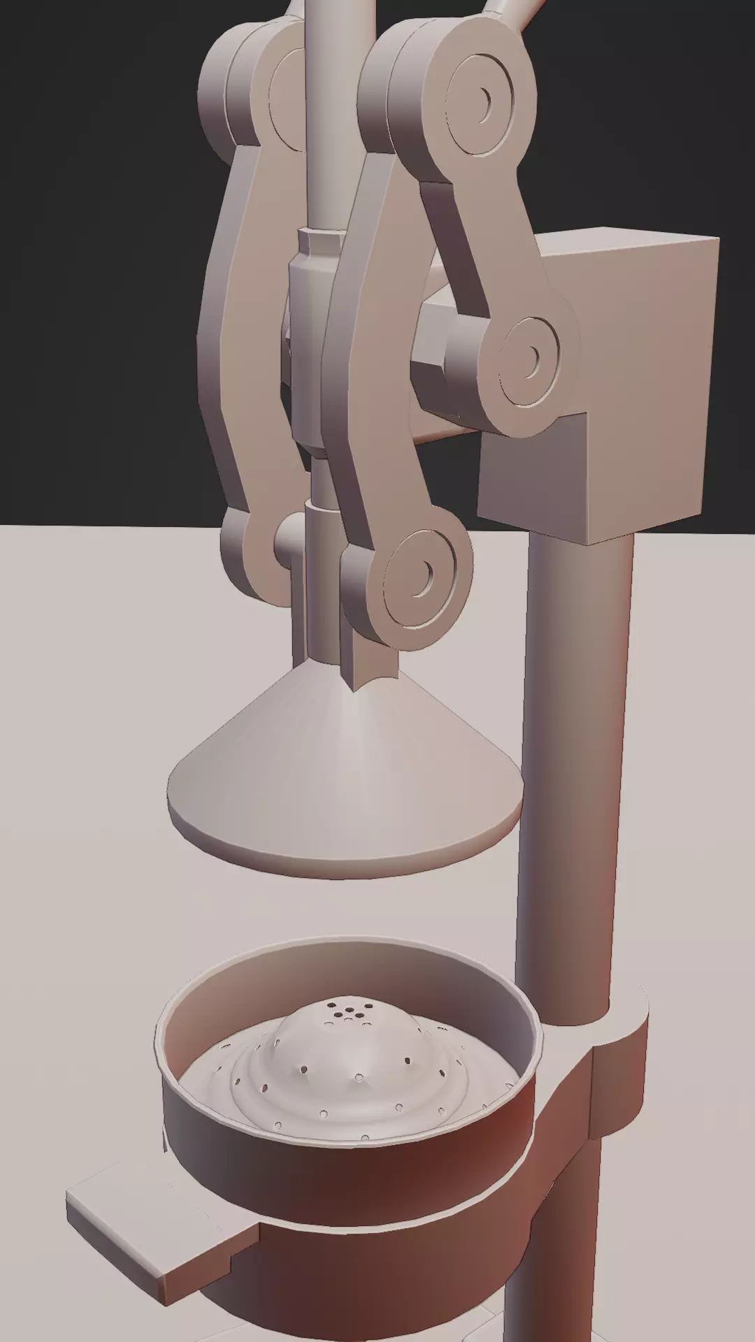 Heavy Duty Manual Citrus Press Juicer Cast-Iron Lever lowpoly Low-poly 3D model_4