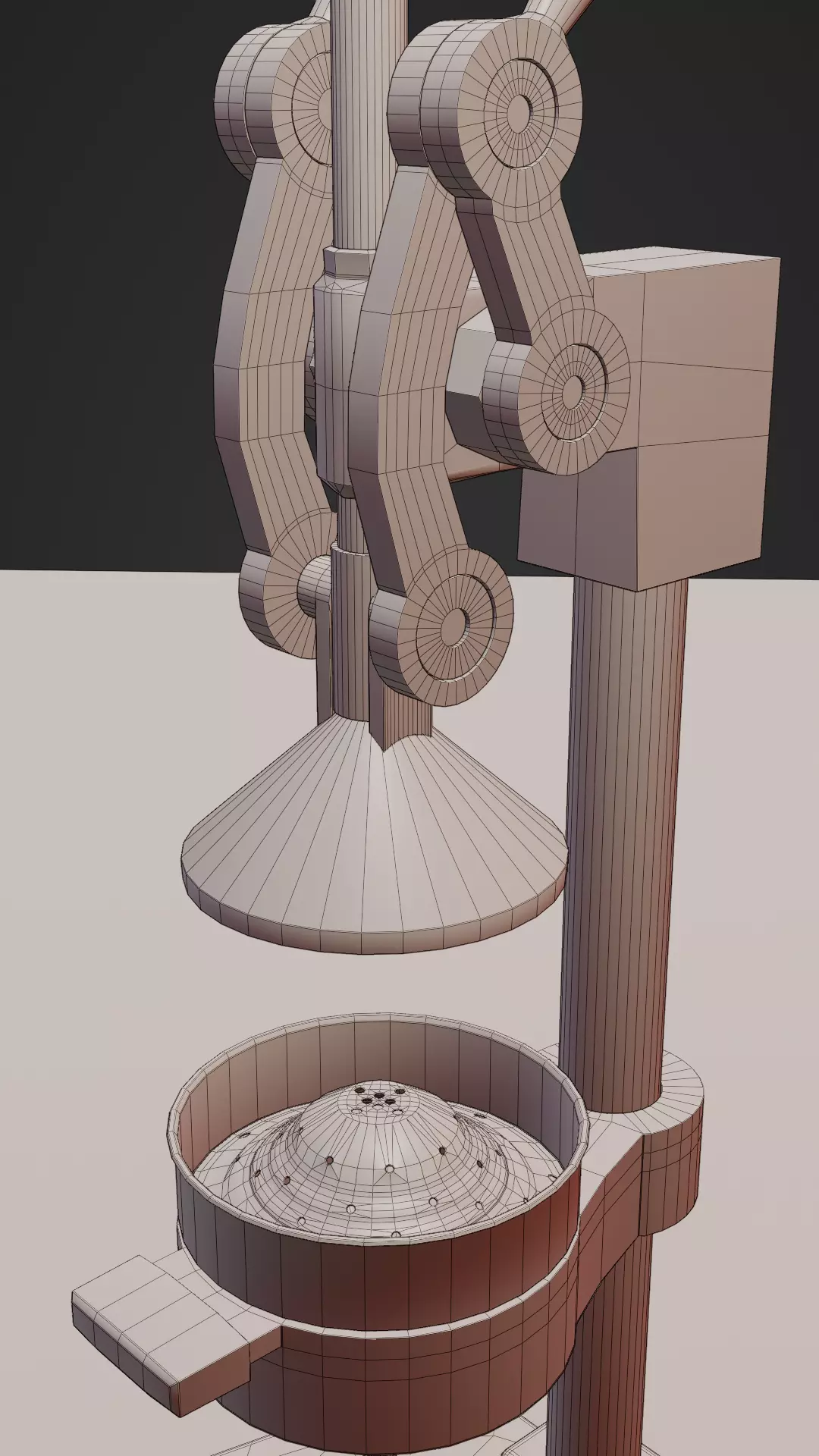 Heavy Duty Manual Citrus Press Juicer Cast-Iron Lever lowpoly Low-poly 3D model_5