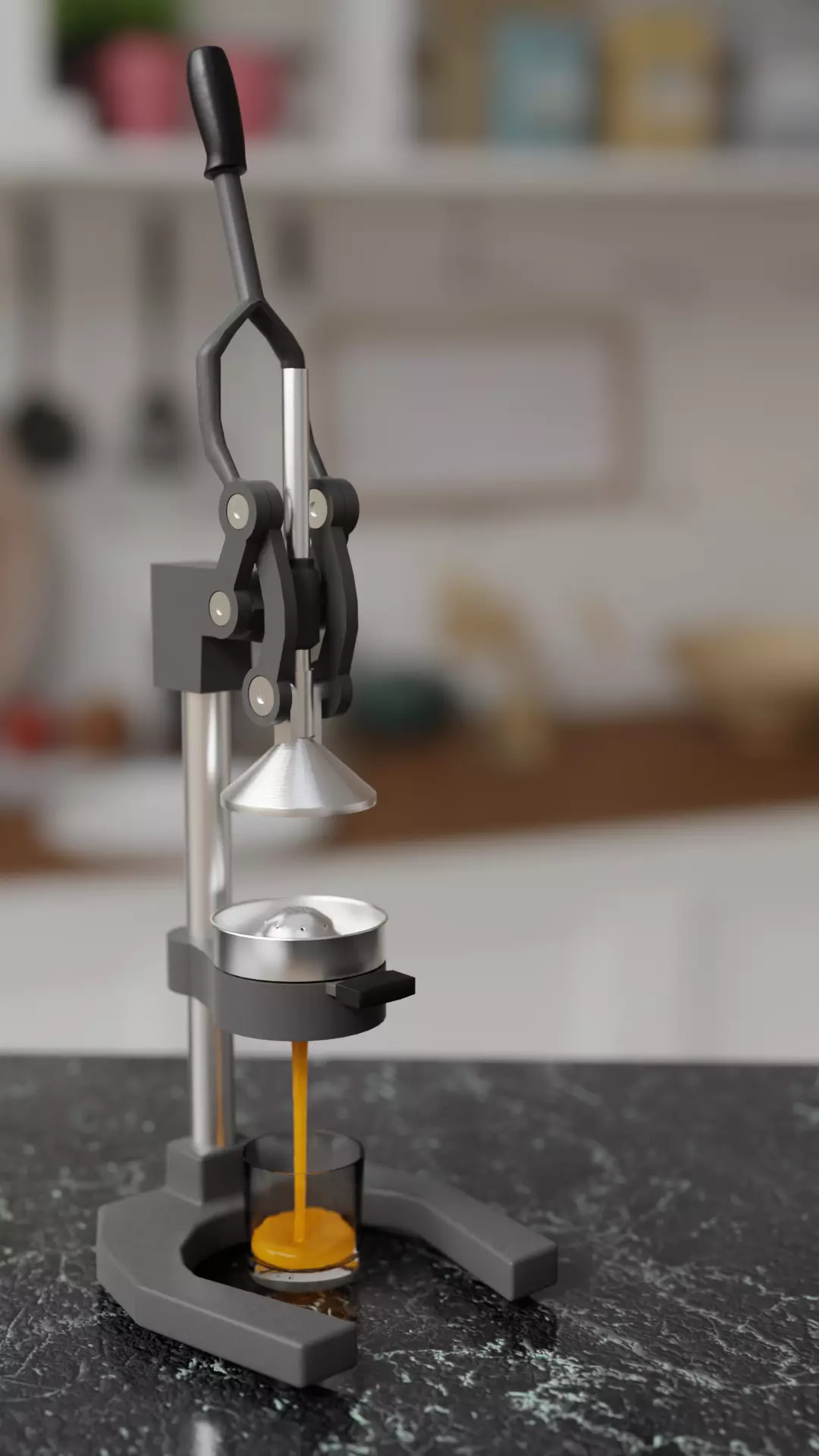 Heavy Duty Manual Citrus Press Juicer Cast-Iron Lever lowpoly Low-poly 3D model_0