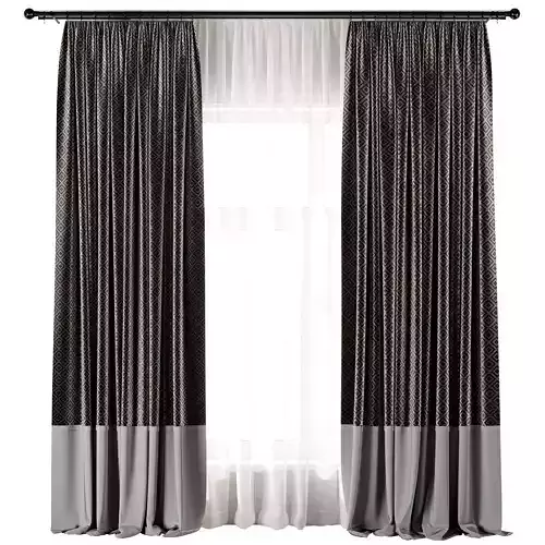 Curtain with rod 47 ptternend curtain HBH