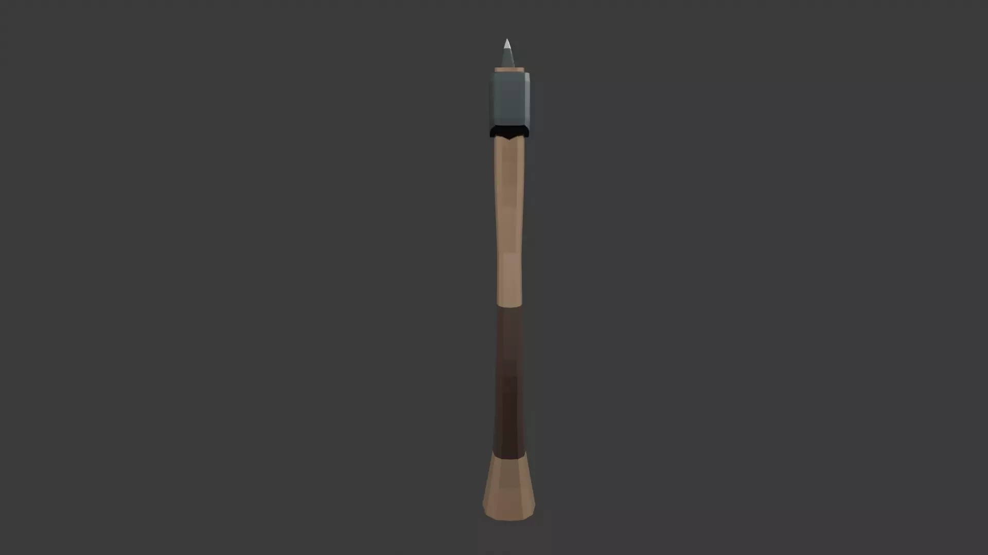 Low poly one hand Axe Low-poly 3D model_3