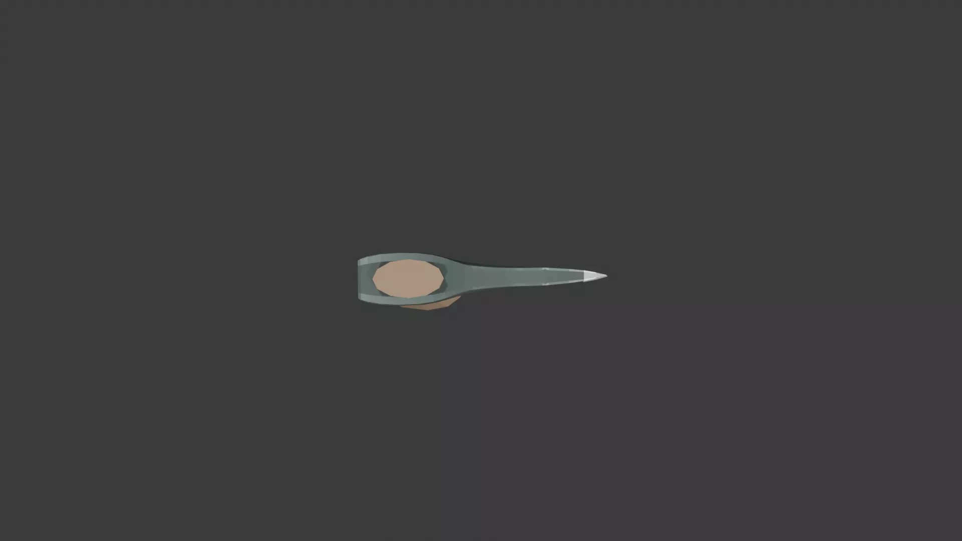 Low poly one hand Axe Low-poly 3D model_5