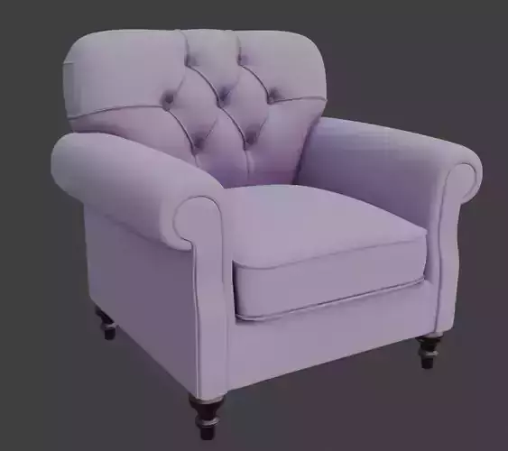 Lavender Tufted Armchair
