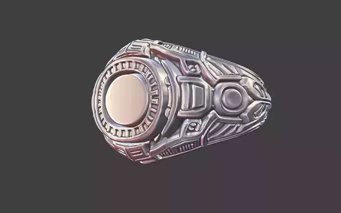 futuristic techno ring