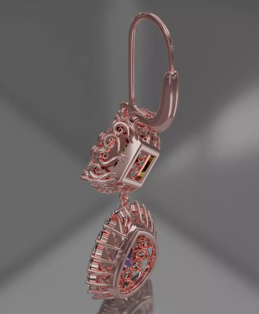 Aurelis earrings set 3D model jewelry 3D model_34