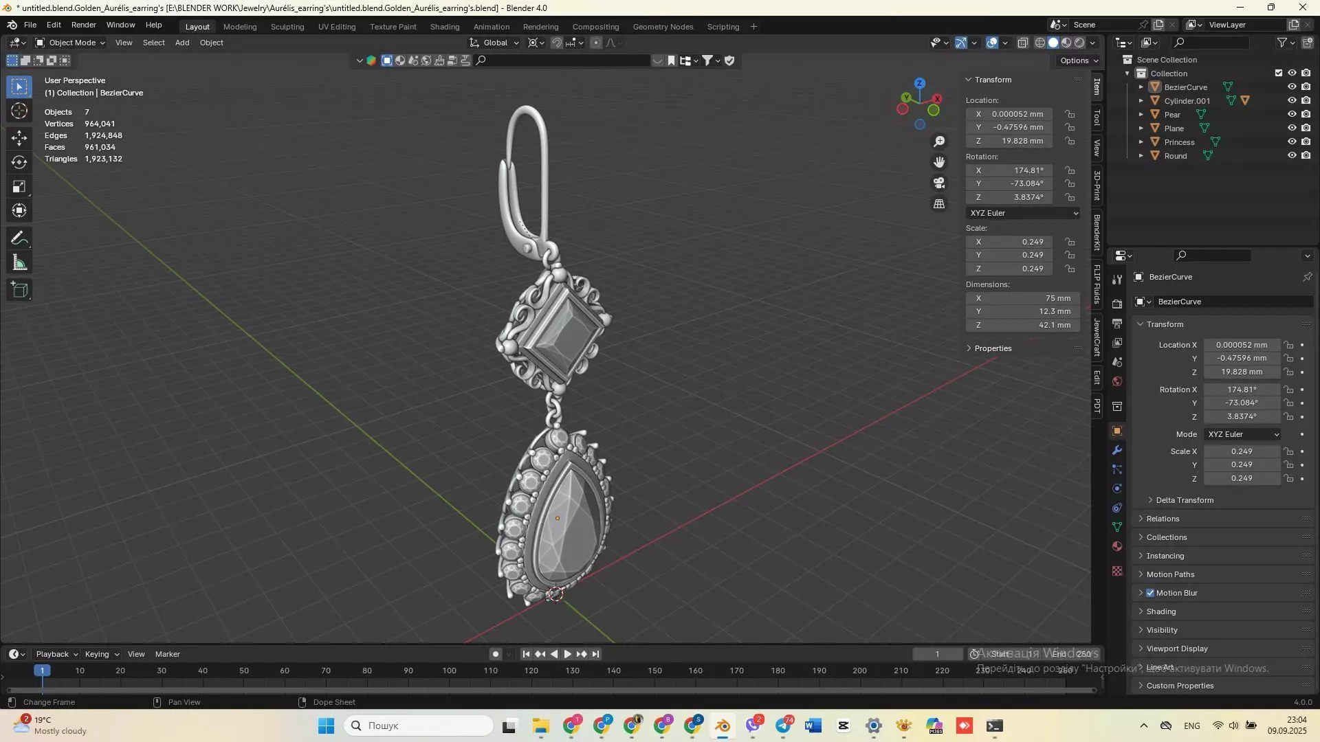 Aurelis earrings set 3D model jewelry 3D model_48