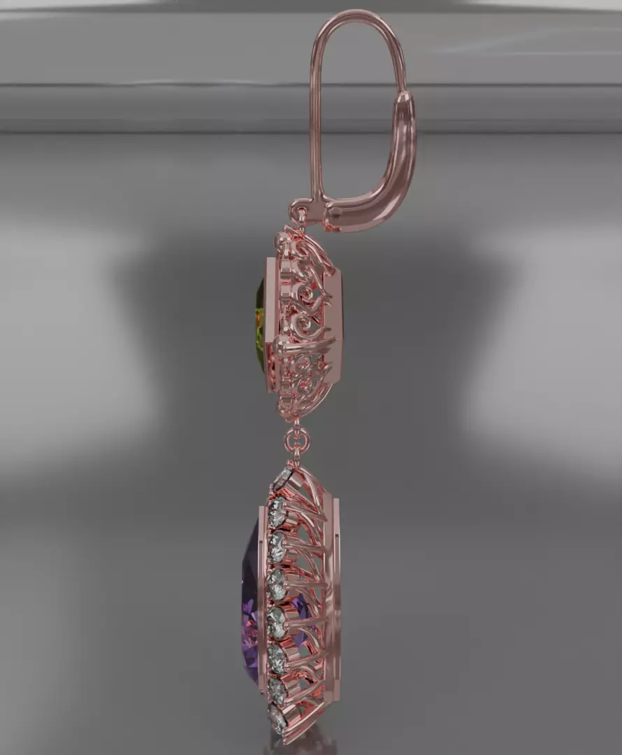 Aurelis earrings set 3D model jewelry 3D model_27