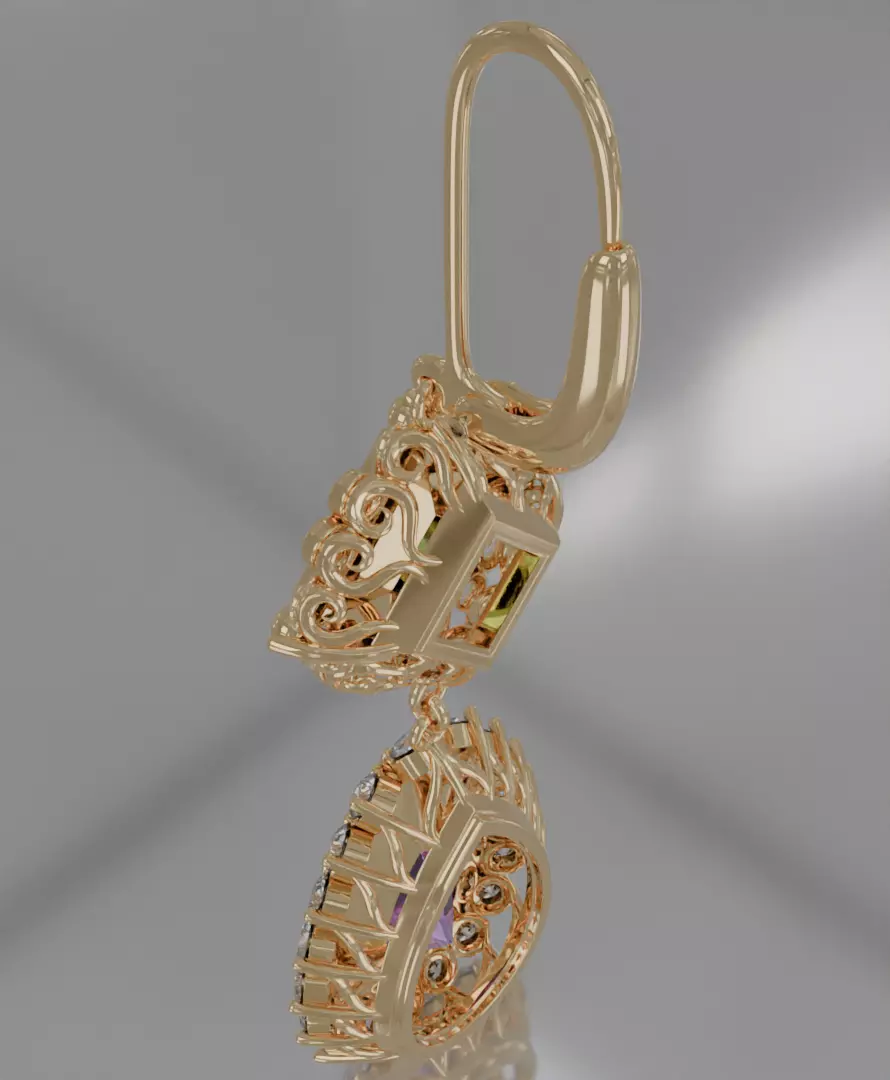 Aurelis earrings set 3D model jewelry 3D model_11