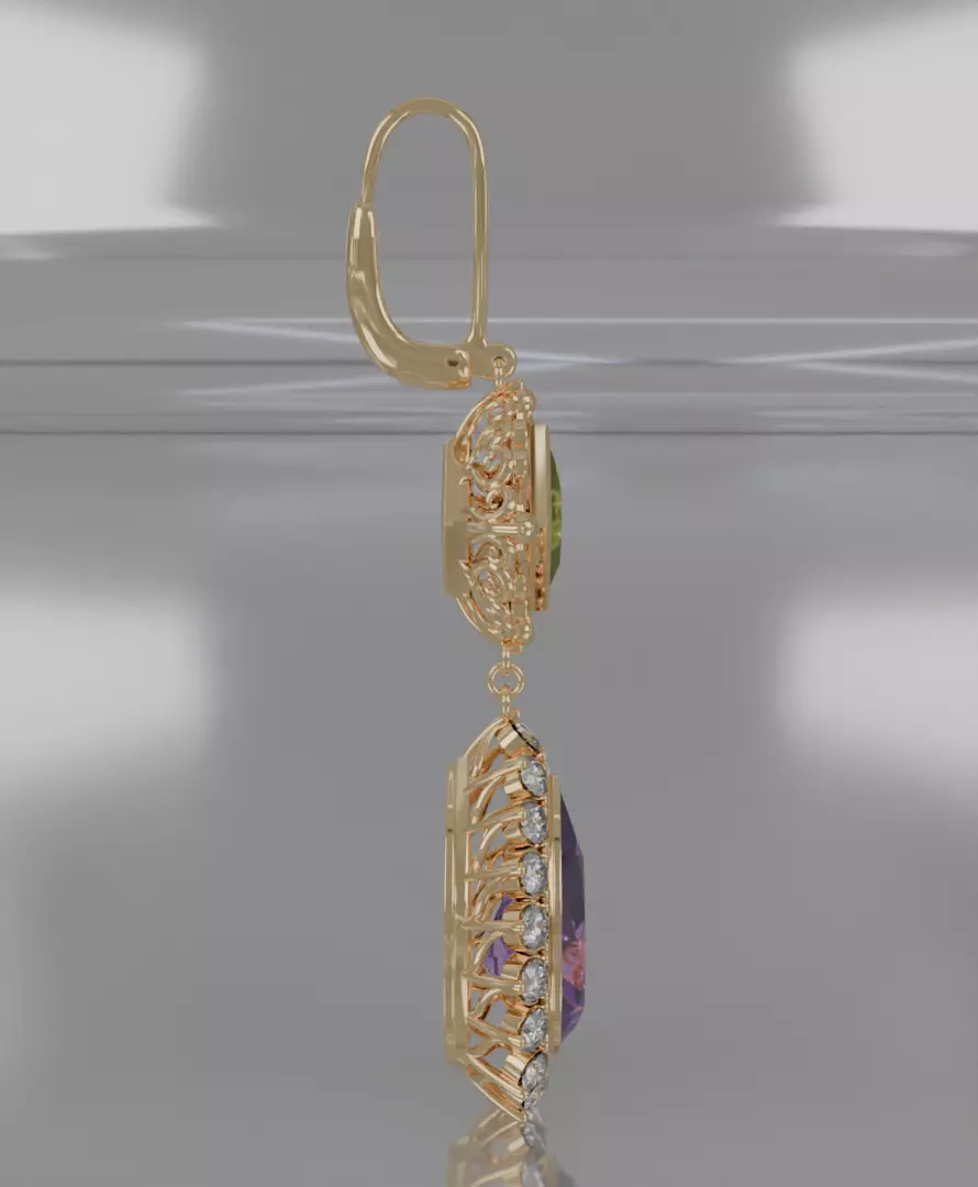 Aurelis earrings set 3D model jewelry 3D model_4