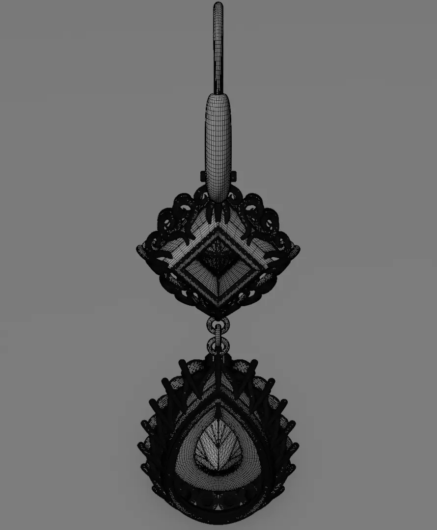 Aurelis earrings set 3D model jewelry 3D model_43