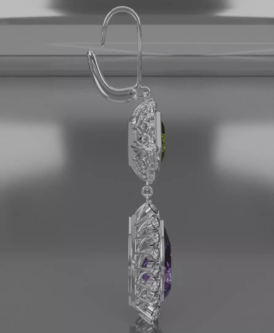 Aurelis earrings set 3D model jewelry 3D model_17