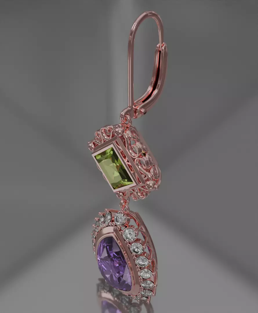 Aurelis earrings set 3D model jewelry 3D model_33