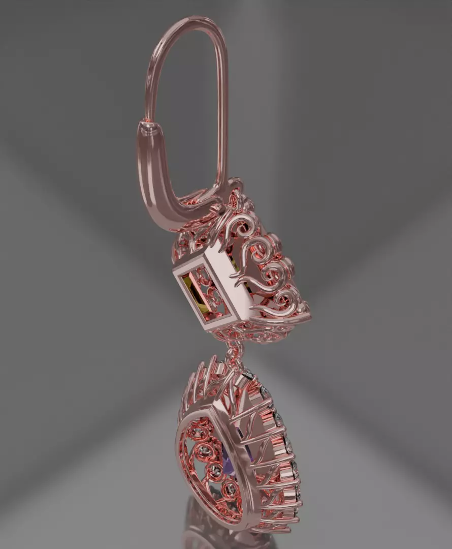 Aurelis earrings set 3D model jewelry 3D model_35