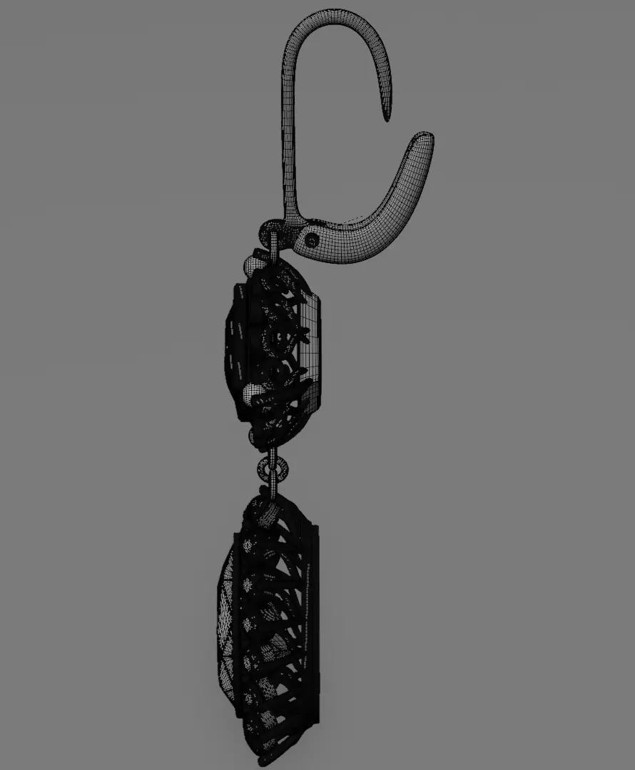 Aurelis earrings set 3D model jewelry 3D model_42