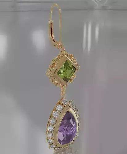 Aurelis earrings set 3D model jewelry