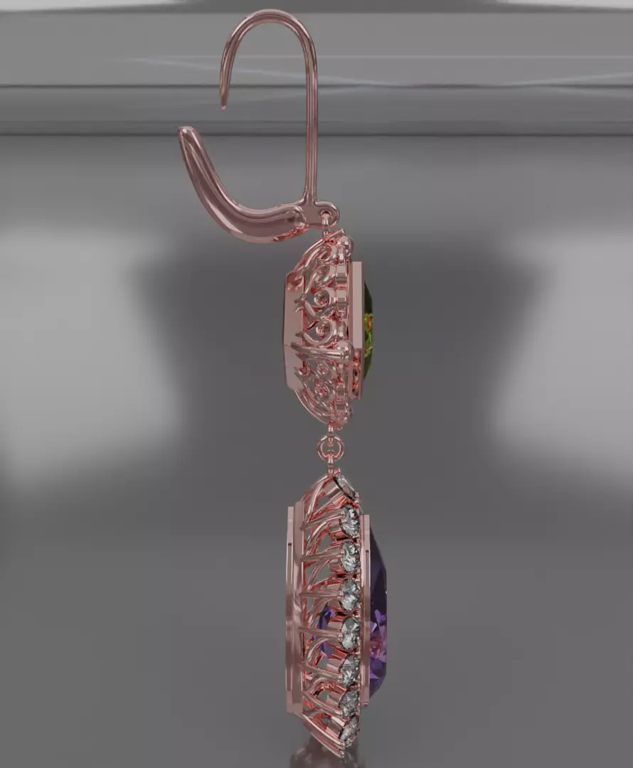 Aurelis earrings set 3D model jewelry 3D model_28